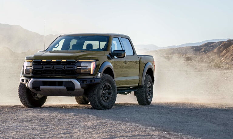 2024 Ford F-150 parked in dusty field